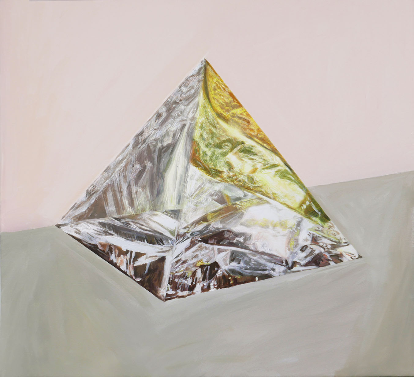 Saturn V Rocket, 67/ 74 cm, acrylic, oil on canvas, 2018