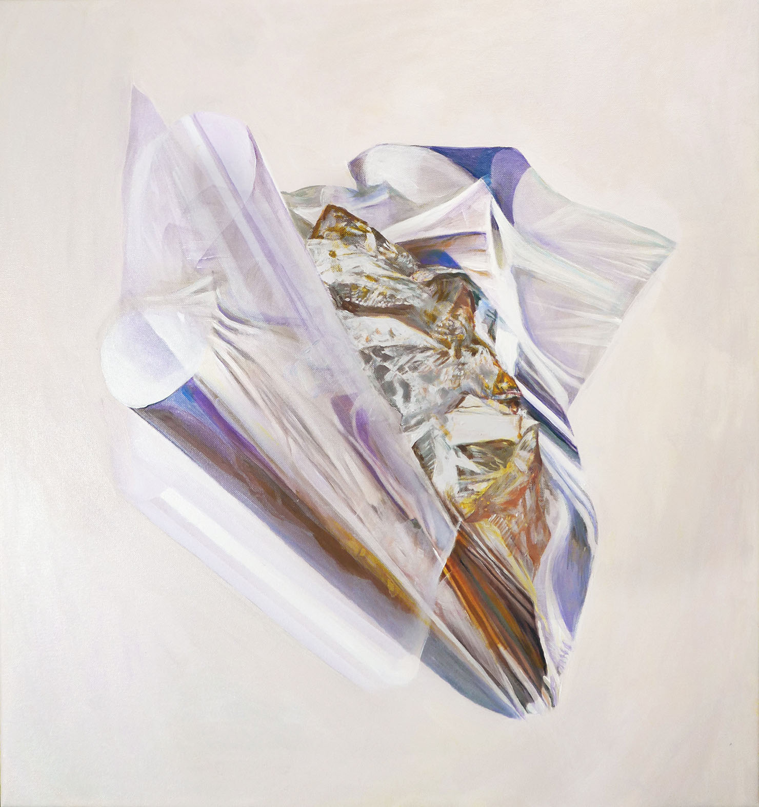 Sustain shape V, 71/ 67 cm, acrylic, oil on canvas, 2018