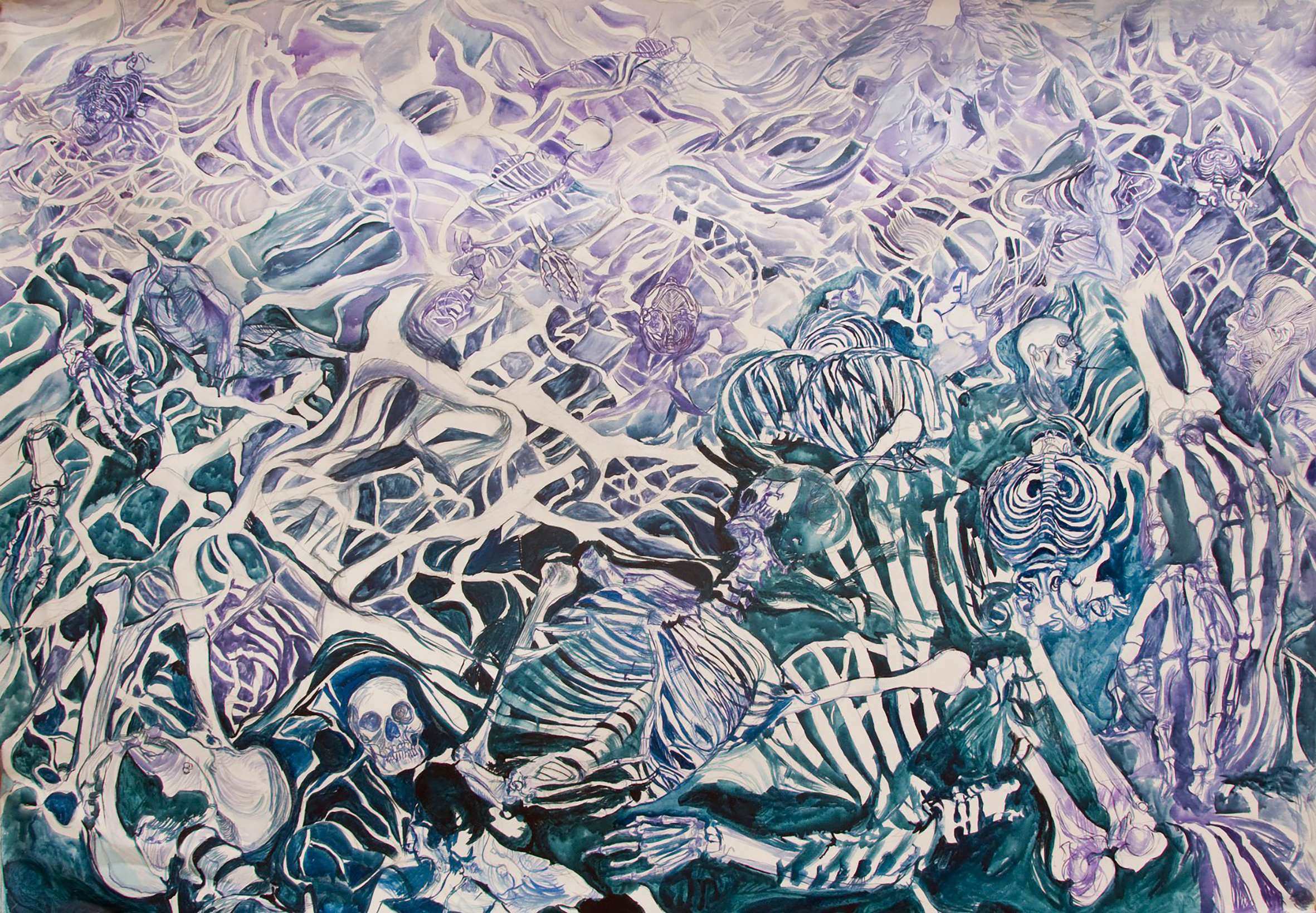 Homofemia 5, 210/160 cm, linen, distemper, 2010