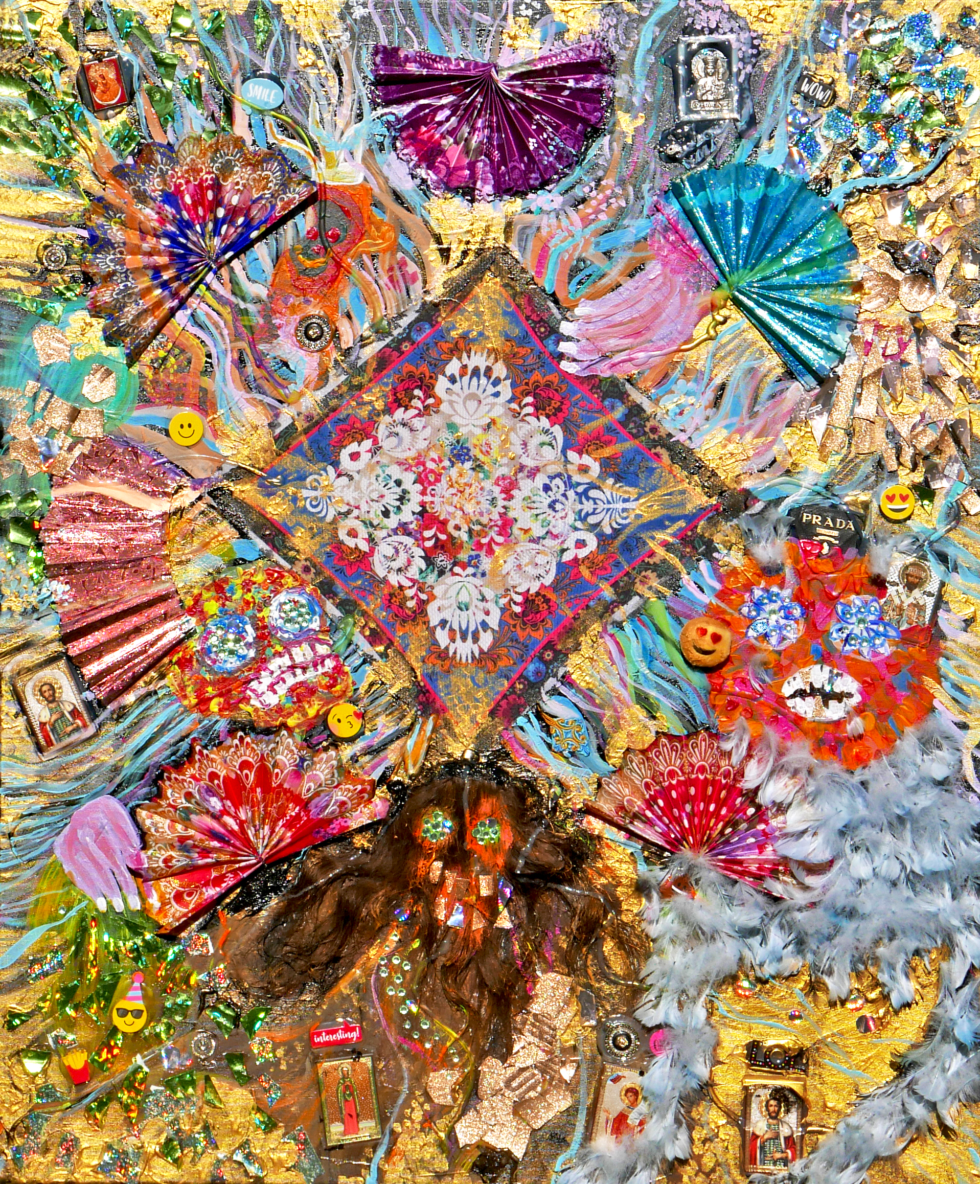 Altars of everything and nothing, 120/ 100 cm, own technique, 2021